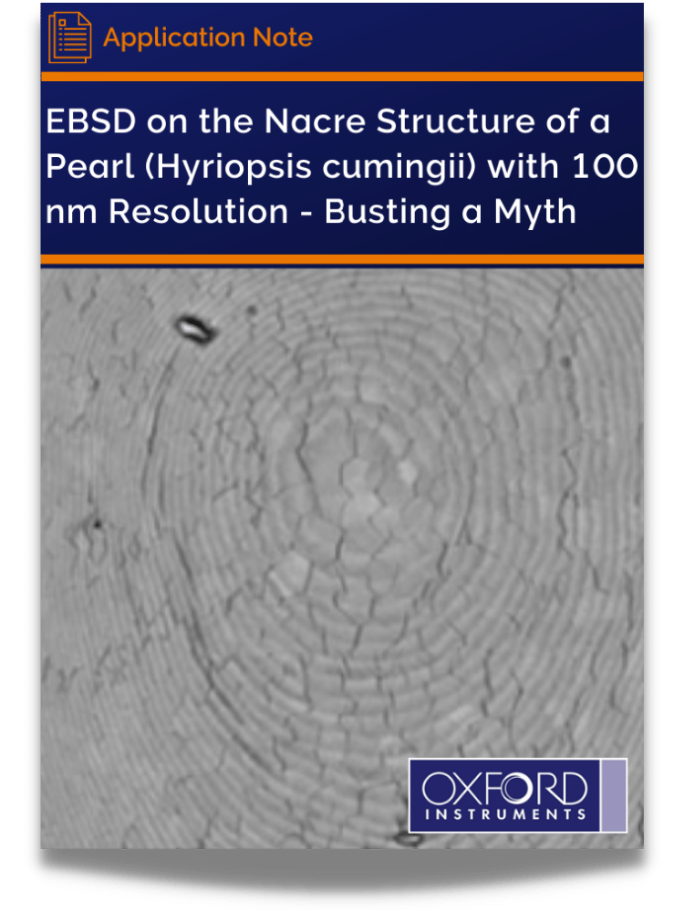 EBSD on the Nacre Structure of a Pearl (Hyriopsis cumingii) with 100 nm Resolution - Busting a myth