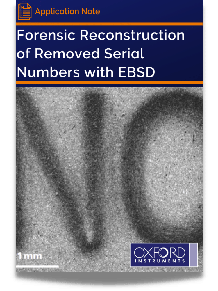 Forensic Reconstruction of Removed Serial Numbers with EBSD