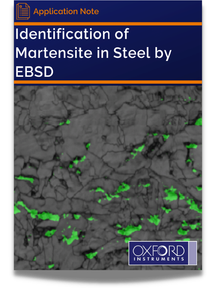Identification of Martensite in Steel by EBSD