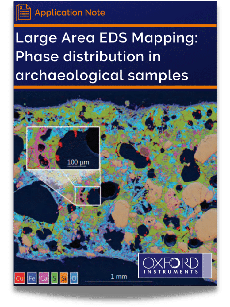 Large Area EDS Mapping - Phase distribution in archaeological samples