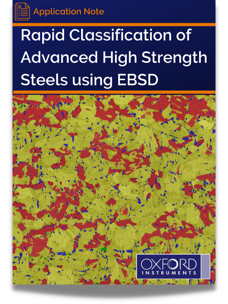 Rapid Classification of Advanced High Strength Steels using EBSD