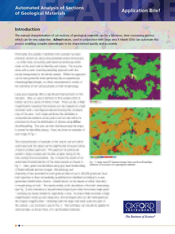 Automated Analysis of Sections of Geological Materials - Nanoanalysis ...