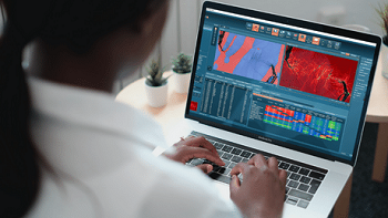 AZtec software on laptop 