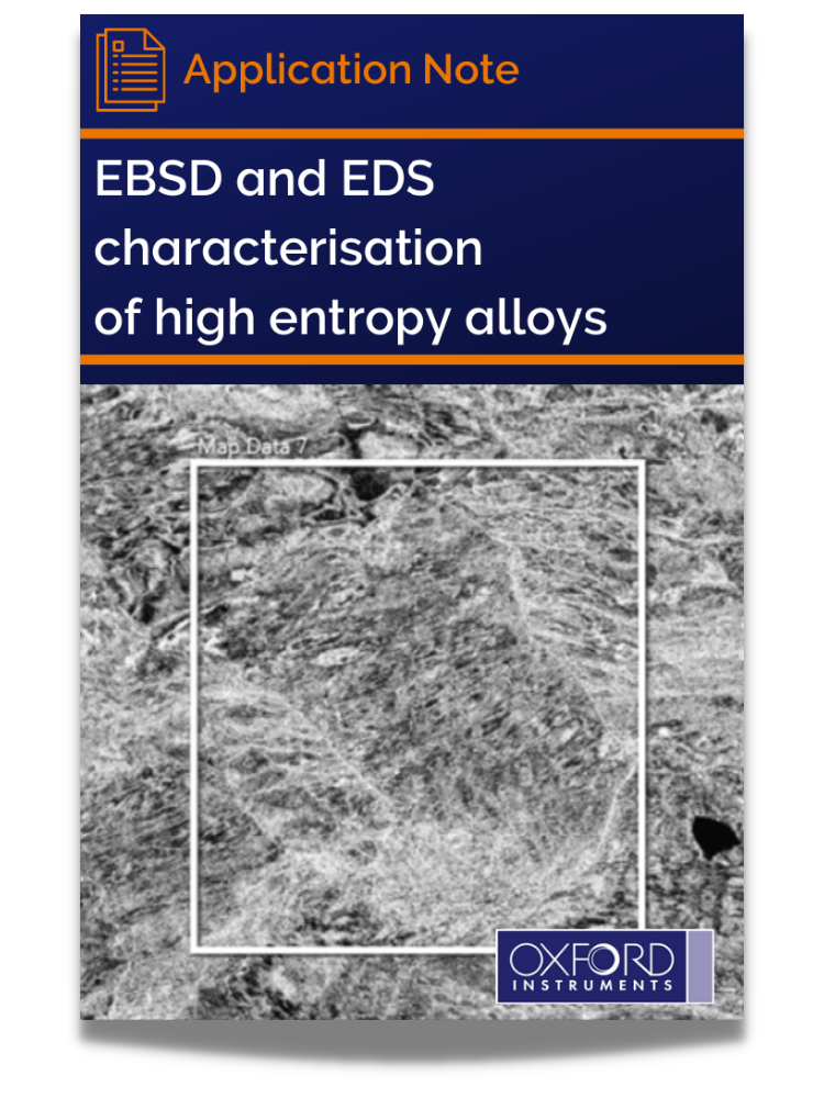 EBSD and EDS Characterisation of high entropy alloys