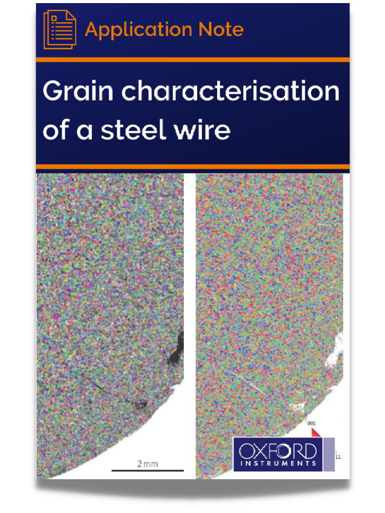 Grain characterisation of a steel wire