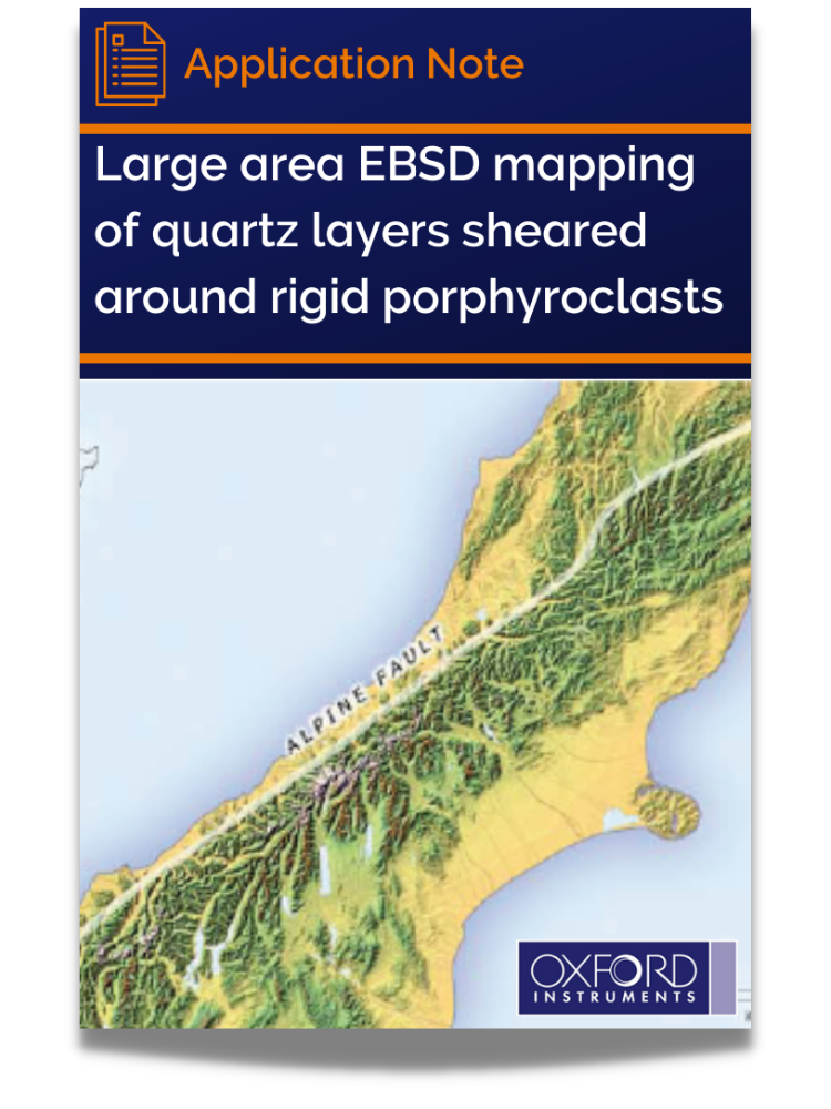 Large area EBSD mapping of quartz layers sheared around rigid porphyroclasts