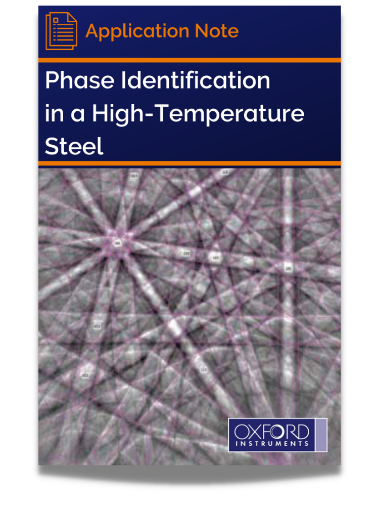 AZtec Synergy - Phase identification in a high temperature Steel