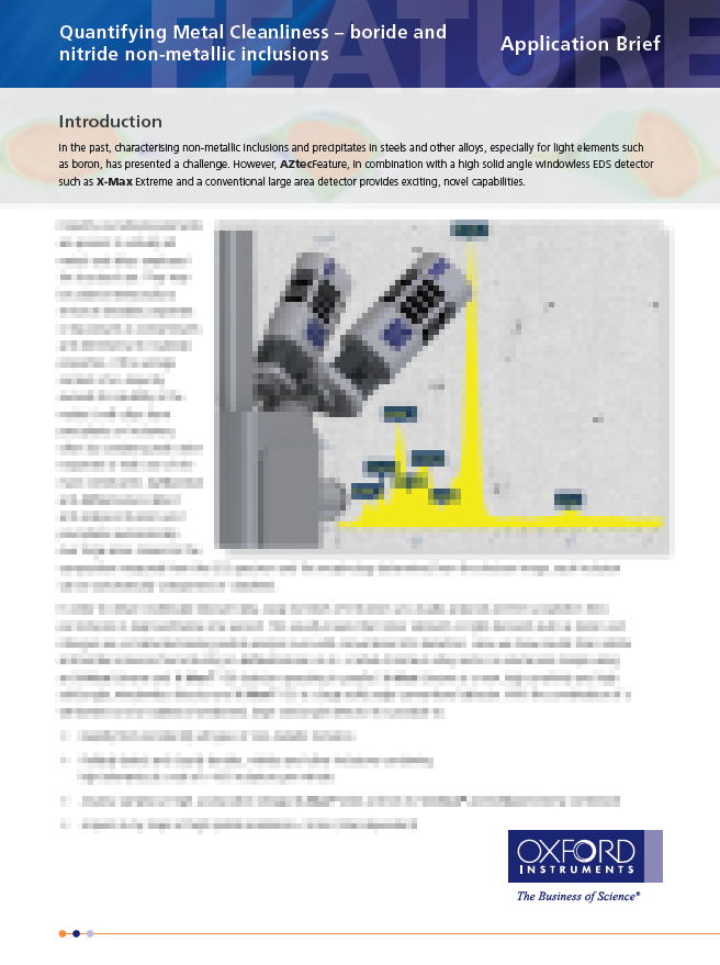 Quantifying Metal Cleanliness - boride and nitride non-metallic ...