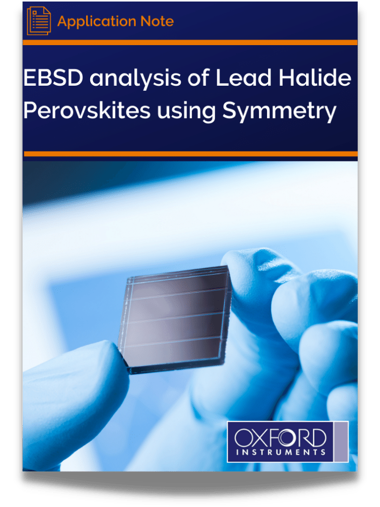 EBSD analysis of Lead Halide Perovskites using Symmetry