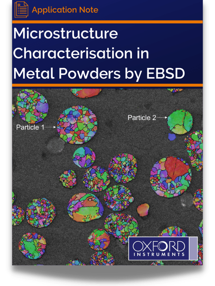 Microstructure characterisation in metal powders by EBSD