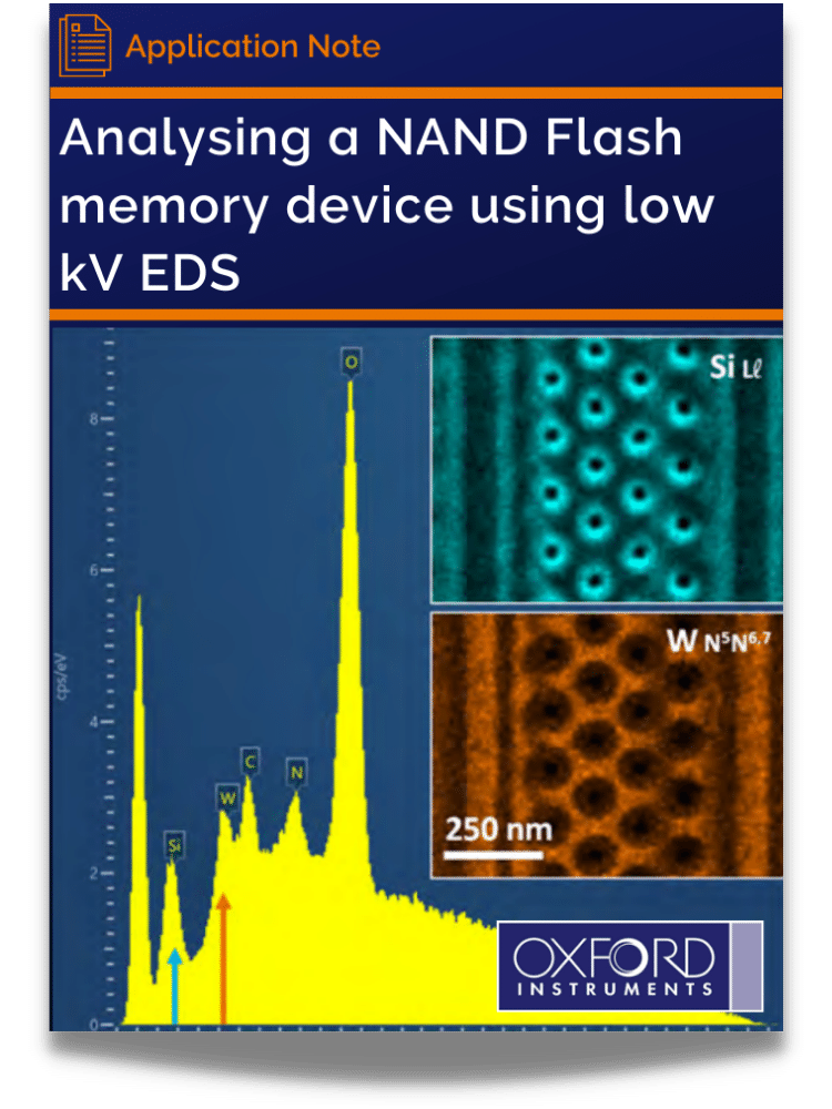 Analysing a NAND Flash memory device using low kV EDS