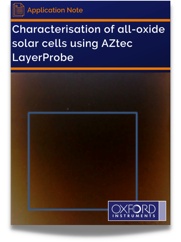 Characterisation of all-oxide solar cells using AZtec LayerProbe