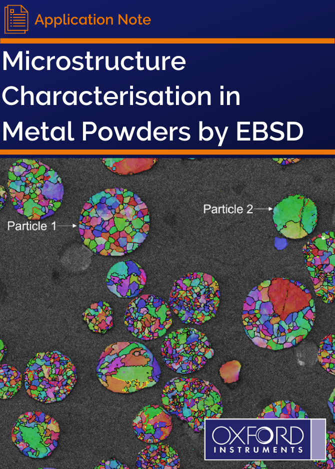 Microstructure characterisation in metal powders by EBSD