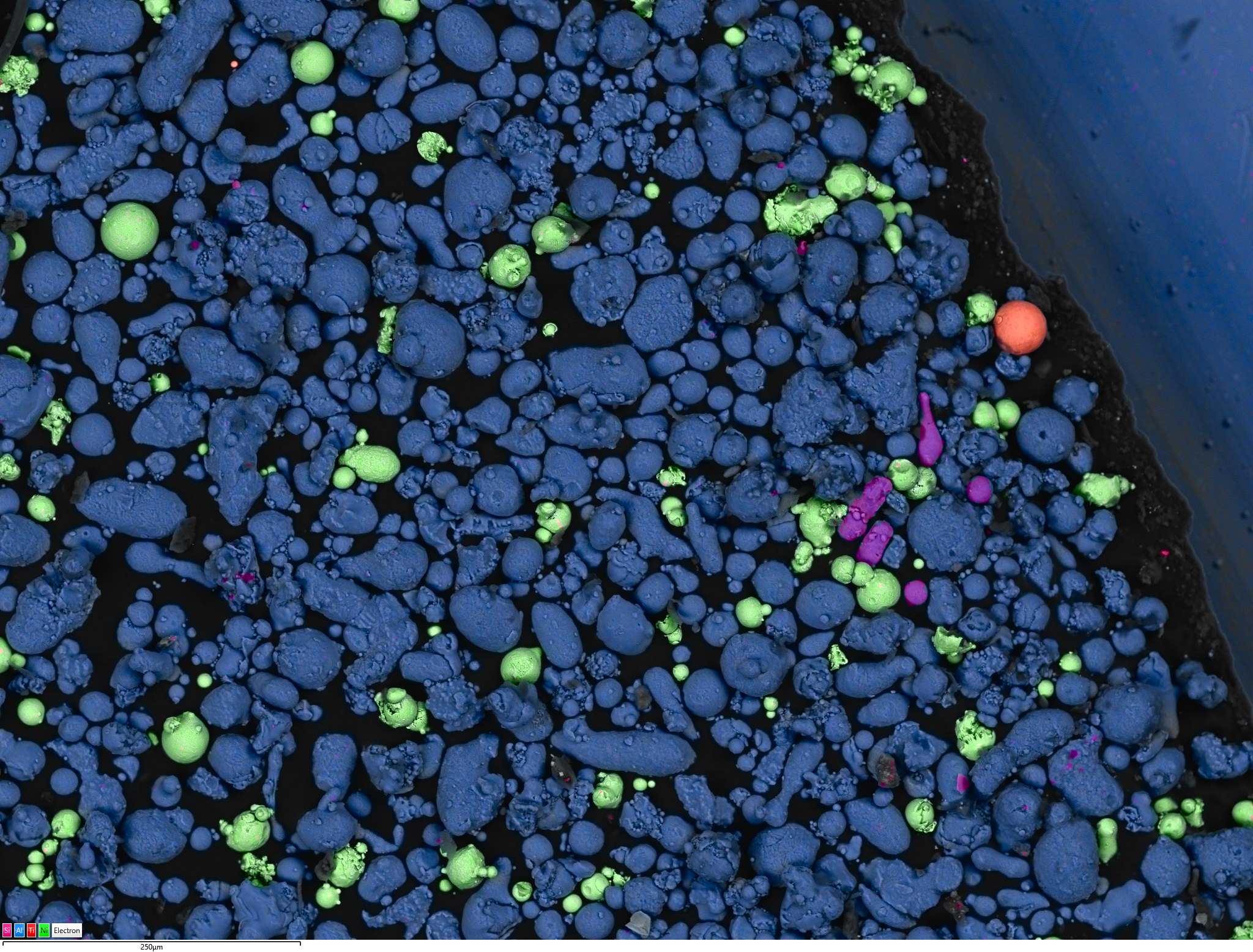 FA and QC of a 3D printed powder sample