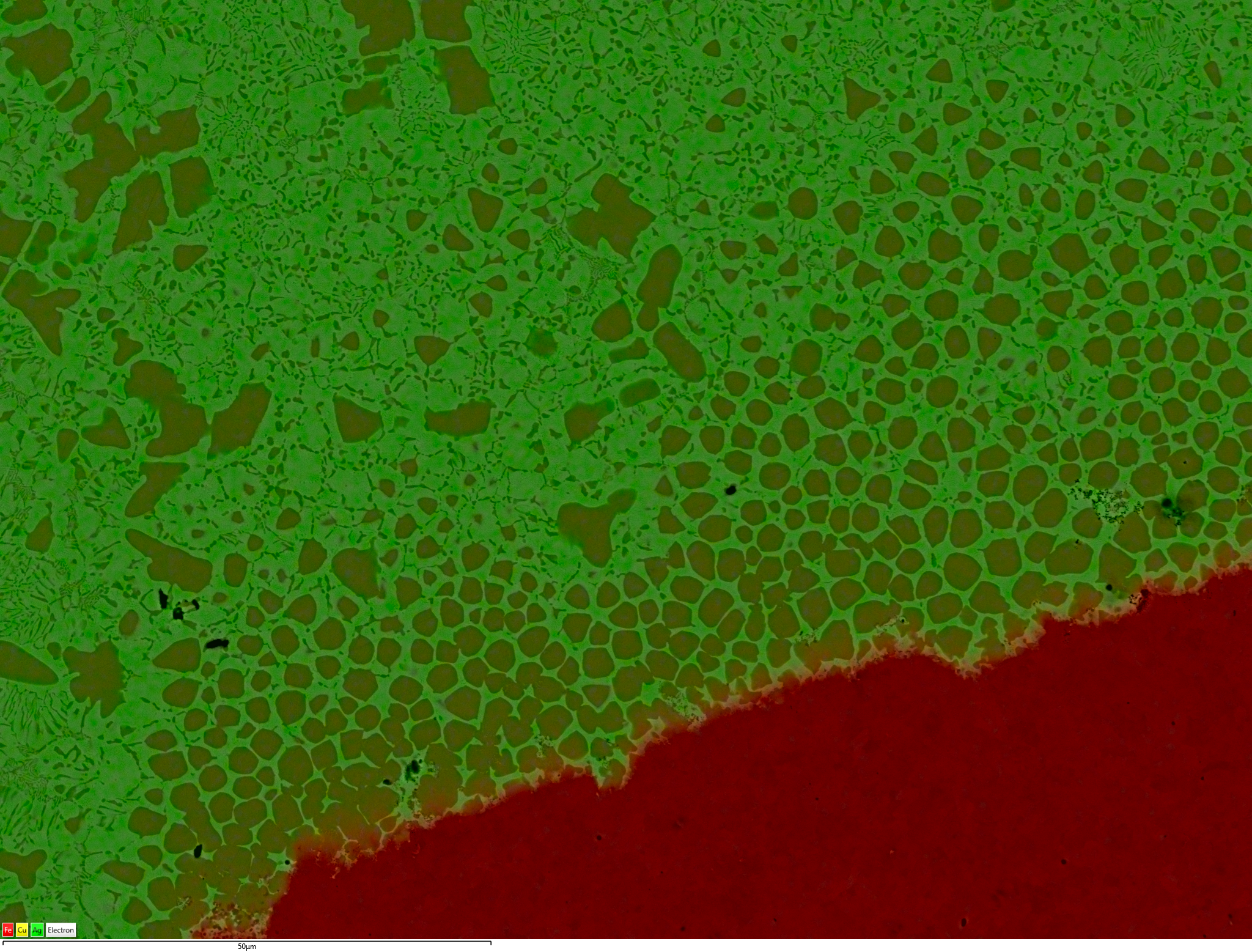 Analysis of a dissimilar metal blaze joint (WC, Ti, Co, Ag, Cu)