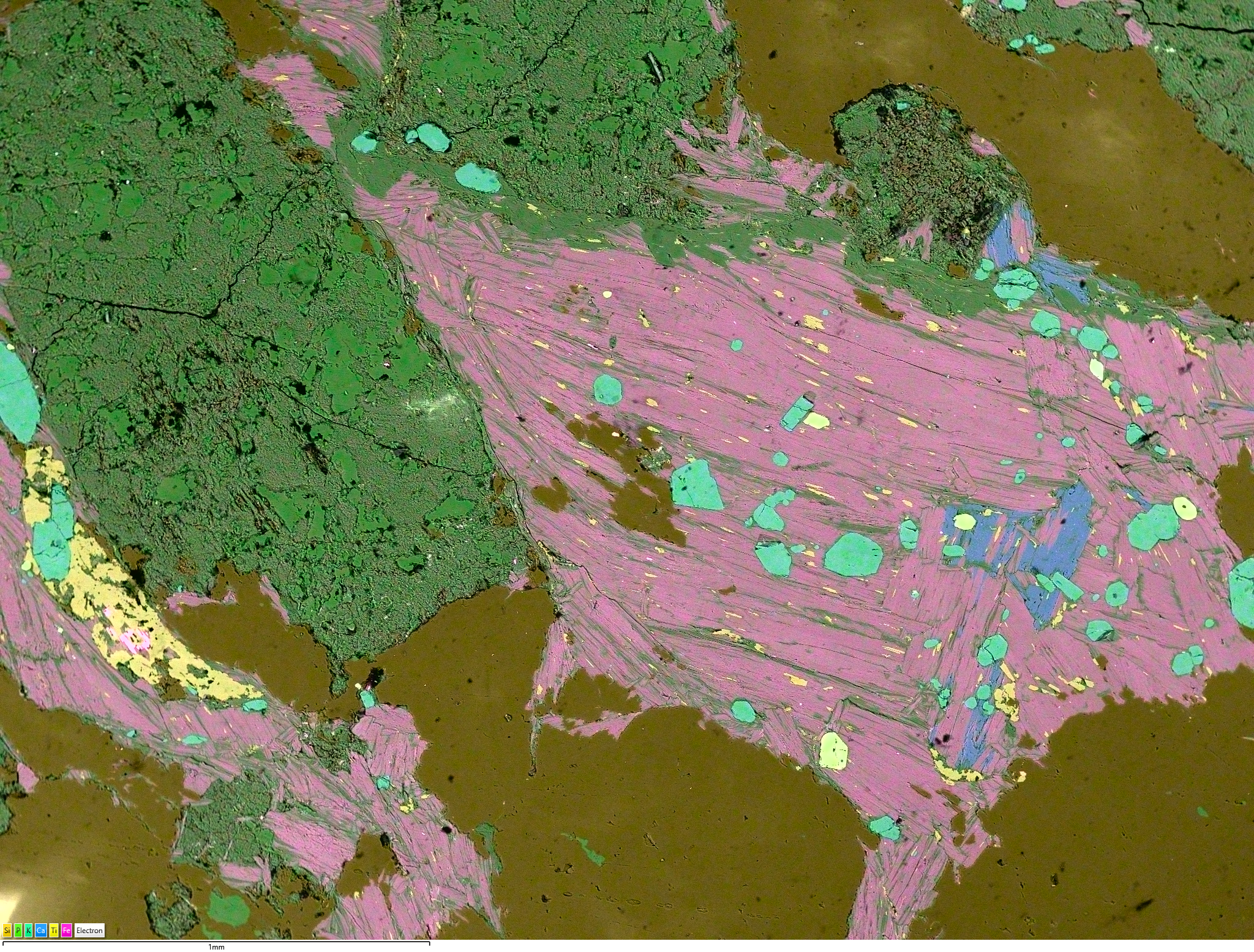 Phase distribution investigation of a Granite Sample