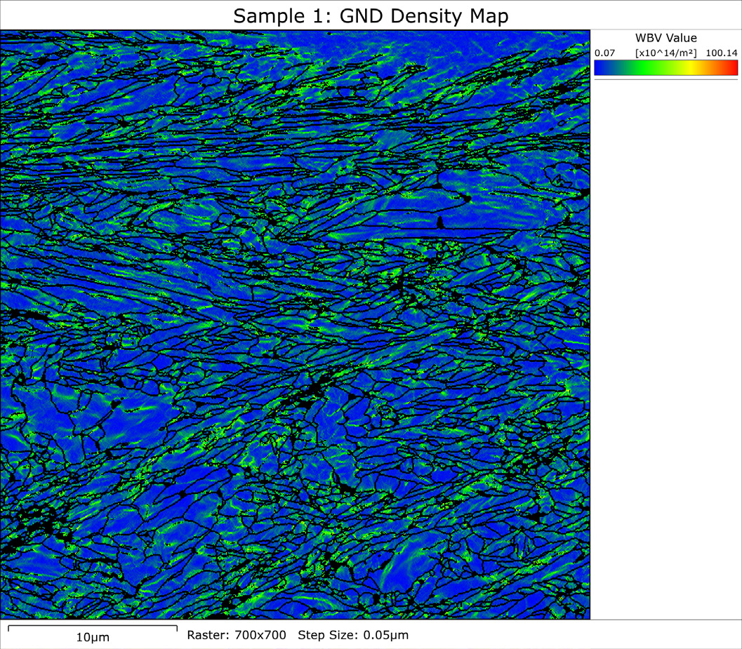 GND density map for Ti sample 1