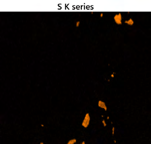 AutoPhaseMap results: Phase 1 FeTiO ilmenite, Phase 2 SiAlO plagioclase, Phase 3 SiCaFeO clinopyroxene - phase images and spectra