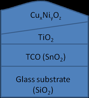 Photograph of the sample with the analysed area indicated by the rectangle