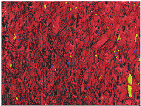 Fig. 4a: EBSD pattern quality map before heating
